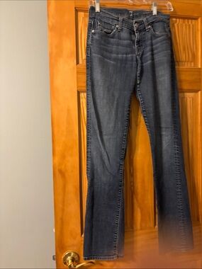 7 For All Mankind Dark Blue Flare Jeans